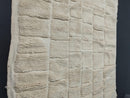 Custom Moroccan Wool Rug - Handmade Solid White Berber Rug with Fringes | Beni Ourain Style, Sizes 3x5ft to 15x15ft By 100kends