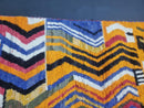 Custom Handmade Moroccan Rug - Vibrant Berber Wool Carpet with Orange & Black Zigzag Patterns, Available in All Sizes by 100kends