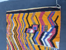 Custom Handmade Moroccan Rug - Vibrant Berber Wool Carpet with Orange & Black Zigzag Patterns, Available in All Sizes by 100kends