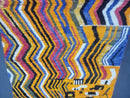 Custom Handmade Moroccan Rug - Vibrant Berber Wool Carpet with Orange & Black Zigzag Patterns, Available in All Sizes by 100kends
