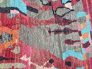 Hand-Tufted Red Moroccan Rug – Shag Rug, 8x10 Rug, Dining Room Rug, 9x12 Area Rugs – Custom Size Abstract Beni Rug by 100kends