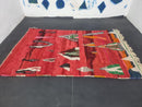 Custom Moroccan Rug | Handmade Red Wool Berber Rug | Authentic Bohemian Moroccan Home Decor | Red Living Room Rug | 100kends