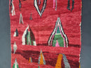 Custom Moroccan Rug | Handmade Red Wool Berber Rug | Authentic Bohemian Moroccan Home Decor | Red Living Room Rug | 100kends