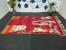 Custom Red Moroccan Wool Rug - Gorgeous Berber Shag Carpet - Handmade Area Rugs for Living Room, Bathroom, or Bedroom (3x5 to 15x15)