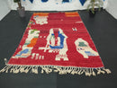 Custom Red Moroccan Wool Rug - Gorgeous Berber Shag Carpet - Handmade Area Rugs for Living Room, Bathroom, or Bedroom (3x5 to 15x15)