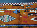 Custom Handmade Orange Moroccan Wool Rug – Bohemian Berber Rug, Boho Décor rug, Custom Sizes rug Available – Perfect Rug Gift by 100kends
