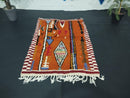 Custom Handmade Orange Moroccan Wool Rug – Bohemian Berber Rug, Boho Décor rug, Custom Sizes rug Available – Perfect Rug Gift by 100kends