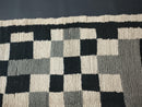 Custom Moroccan Handmade Wool Rug – Black & White Berber Rug, Perfect for Stairs, Kitchens, or Large Spaces, Available in All Sizes