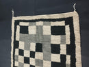 Custom Moroccan Handmade Wool Rug – Black & White Berber Rug, Perfect for Stairs, Kitchens, or Large Spaces, Available in All Sizes