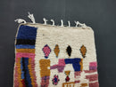 Handmade Moroccan Berber Rug - Custom Beni Ourain Rug in White and Black, Soft Wool Carpet, Bohemian Style Rug for Living Room