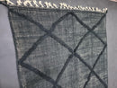 Stunning Handmade Black Moroccan Boujad Rug - Custom Sizes - Boho Contemporary Area Rug - Wool Rug with Fringe Options