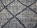 Stunning Handmade Black Moroccan Boujad Rug - Custom Sizes - Boho Contemporary Area Rug - Wool Rug with Fringe Options