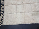 Custom Moroccan Beni Ourain Rug - Handmade Wool Berber Area Rug - Abstract Boho Moroccan Rug for Living Room, Custom Sizes Available