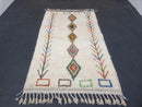 Custom Moroccan Rug - Multicolor Wool Berber Rug with Modern Abstract Design for Living Room - Beni Ourain Style Area Rug by 100kends