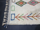 Custom Moroccan Rug - Multicolor Wool Berber Rug with Modern Abstract Design for Living Room - Beni Ourain Style Area Rug by 100kends