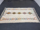 Custom Moroccan Rug - Multicolor Wool Berber Rug with Modern Abstract Design for Living Room - Beni Ourain Style Area Rug by 100kends