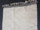 Custom Handmade Moroccan White Wool Rug - Beni Ourain Area Rug - Home Decor Rug, Custom Sizes Rugs Available by 100kends