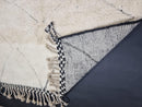 Custom Handmade Moroccan White Wool Rug - Beni Ourain Area Rug - Home Decor Rug, Custom Sizes Rugs Available by 100kends