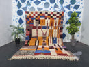 Handmade Moroccan Custom Boucherouite Rug - Unique Berber Azilal Carpet - Wool Rug in Various Sizes - Moroccan Rugs for Home Decor