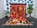 Custom Handmade Moroccan Red Wool Rug - Bohemian Berber Rug for Living Room, Tribal Area Carpet, Beni Ourain, Boho Entryway Rug by 100kends