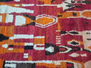 Custom Handmade Moroccan Red Wool Rug - Bohemian Berber Rug for Living Room, Tribal Area Carpet, Beni Ourain, Boho Entryway Rug by 100kends
