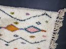 Handwoven Moroccan Beni Ourain Rug – Custom White Wool Berber Rug with Vibrant Patterns for Living Room, Bedroom, or Large Area Rugs
