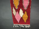 Custom Moroccan Runner Rug | Beni Ourain Wool Rug | Handmade Colorful Moroccan Runner with Fringe Options | Natural Wool Carpet by 100kends