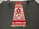 Custom Moroccan Runner Rug – Red Azilal Hallway Runner, Wool Narrow Berber Runner, Extra Long Rug for Hallways or Entryways by 100kends