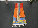 Handmade Moroccan Runner Rug - Custom Boujaad Runner with Vibrant Colors - Wool Carpet for Long Hallways - Moroccan Rug Runner by 100kends