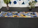 Vibrant Moroccan Runner Rug - Handwoven Shaggy Wool Berber Carpet | Custom Narrow Runner for Hallway, Nursery, or Home Décor by 100kends