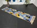 Vibrant Moroccan Runner Rug - Handwoven Shaggy Wool Berber Carpet | Custom Narrow Runner for Hallway, Nursery, or Home Décor by 100kends