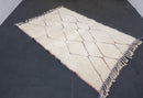 Custom Handmade Moroccan Wool Rug - Berber Beni Ourain Rug for Living Room, Bedroom, or Boho Decor - Available in Custom Sizes