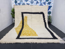 Custom Moroccan Rug, Handmade Wool Beni Ourain Rug, Bohemian Berber Carpet with Abstract Design – Various Sizes Available by 100kends