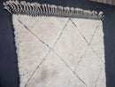 Custom Handmade Moroccan Beni Ourain Wool Rug | Berber Boho Rug | Bohemian Antique Rug | Custom Sizes | Moroccan Rugs by 100kends