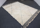 Custom Handmade Moroccan Beni Ourain Wool Rug | Berber Boho Rug | Bohemian Antique Rug | Custom Sizes | Moroccan Rugs by 100kends