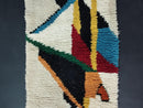 Custom Moroccan Rug - Handmade Wool Berber Carpet - Abstract Gray & White Azilal Rug - Large Area Moroccan Carpet - Custom Made Berber Rug