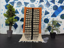 Custom Moroccan Rug - Black and White Wool Rug, Handmade Squares Design, Living Room Rug, Custom Size Moroccan Wool Rug By 100kends