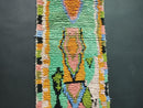 Custom Moroccan Wool Runner Rug - Green Runner Rug for Hallway, Entryway, Stairs - Large Runners - Custom Door Rug Green - Narrow Rug