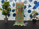 Custom Moroccan Wool Runner Rug - Green Runner Rug for Hallway, Entryway, Stairs - Large Runners - Custom Door Rug Green - Narrow Rug