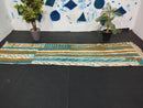 Custom Moroccan Runner Rug - Green Orange Boho Decor Rug - Long Runner Rug for Hallway, Bathroom, Kitchen - Custom Size Rugs by 100kends