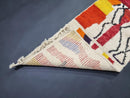 Custom Moroccan Wool Runner Rug - Abstract Berber Hallway Rug with Vibrant Colors - Handwoven Beni Ourain Kilim & Shag Design by 100kends