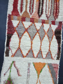 Custom Moroccan Runner Rug, Handmade Wool Hallway Runner, White Berber Long Rug, Moroccan Area Rug, Handwoven Wool Rug, Custom Sizes