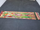 Custom Moroccan Runner Rug - Handmade Green Berber Hallway Rug 2.7 x 24.6 ft ( 85 x 750 cm )