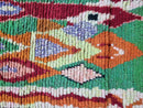 Custom Moroccan Runner Rug - Handmade Green Berber Hallway Rug 2.7 x 24.6 ft ( 85 x 750 cm )