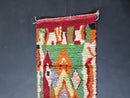 Custom Moroccan Runner Rug - Handmade Green Berber Hallway Rug - Abstract Boujaad Azilal Boucherouite Moroccan Rug - Moroccan custom runner