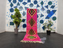 Custom Moroccan Pink Runner Rug - Handcrafted Berber Wool Rug, Hallway Runner, Modern Beni Ourain Design, handmade moroccan runner rug