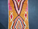 Custom Moroccan Runner Rug - Orange Berber Wool Rug, Beni Ourain Runner for Stairs & Hallway, Long Moroccan Runner 10-12ft by 100kends