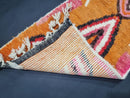 Custom Moroccan Runner Rug - Orange Berber Wool Rug, Beni Ourain Runner for Stairs & Hallway, Long Moroccan Runner 10-12ft by 100kends