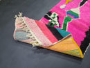 Custom Moroccan Runner Rug – Pink Wool Berber Runner Rug for Hallway | Modern Beni Ourain Moroccan Pink Rug, Handmade Moroccan runner rug