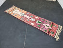 Authentic Moroccan Shag Runner Rug - Bohemian Berber Entryway Rug 1.6 x 28 ft ( 49 x 853 cm )